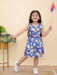 Varnitaa Premium Cotton Frock – Vibrant Floral Charm in Umbrella Cut
